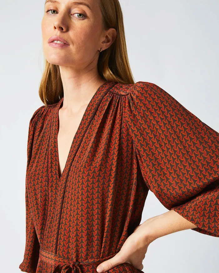 Women Dresses Billy Reid Tea Dress Winechocolate