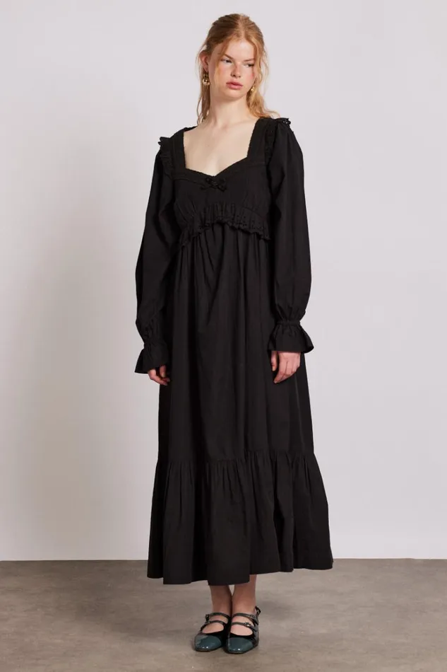 Women Dresses Damson Madder Edith Midi Dress 8211 Black