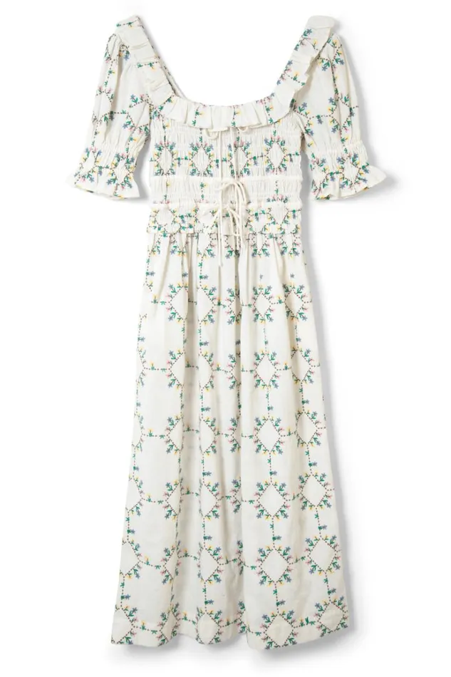 Women Dresses Damson Madder Heidi Embroidered Midi Dress