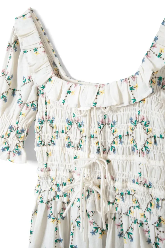 Women Dresses Damson Madder Heidi Embroidered Midi Dress