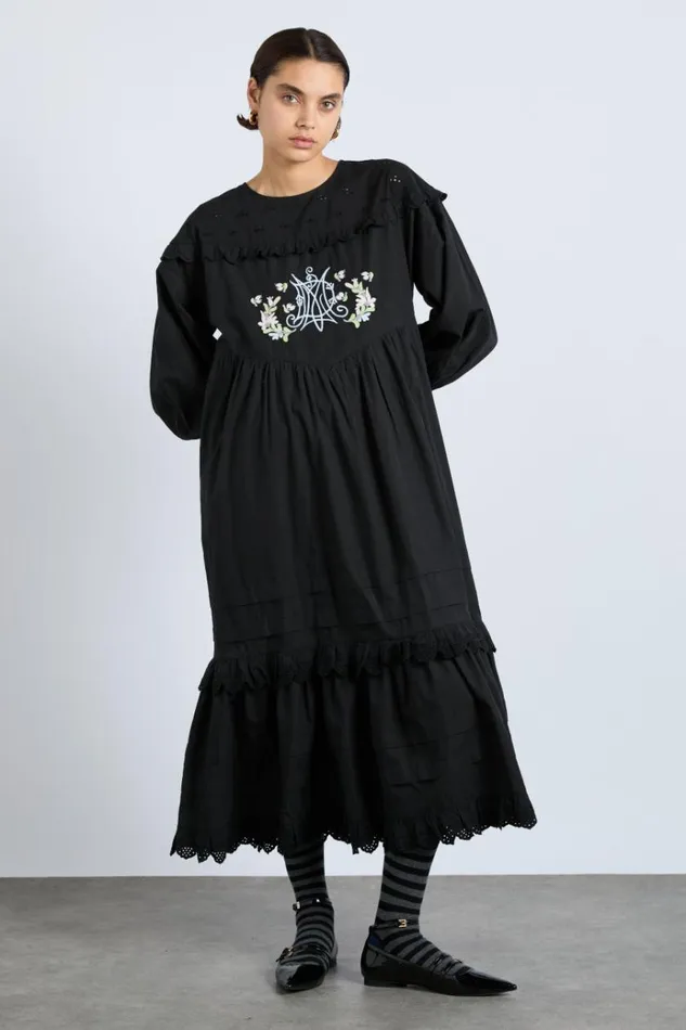 Women Dresses Damson Madder Miriam Midi Dress 8211 Black