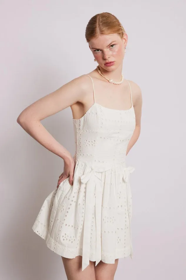Women Dresses Damson Madder Penelope Mini 8211 White Broderie
