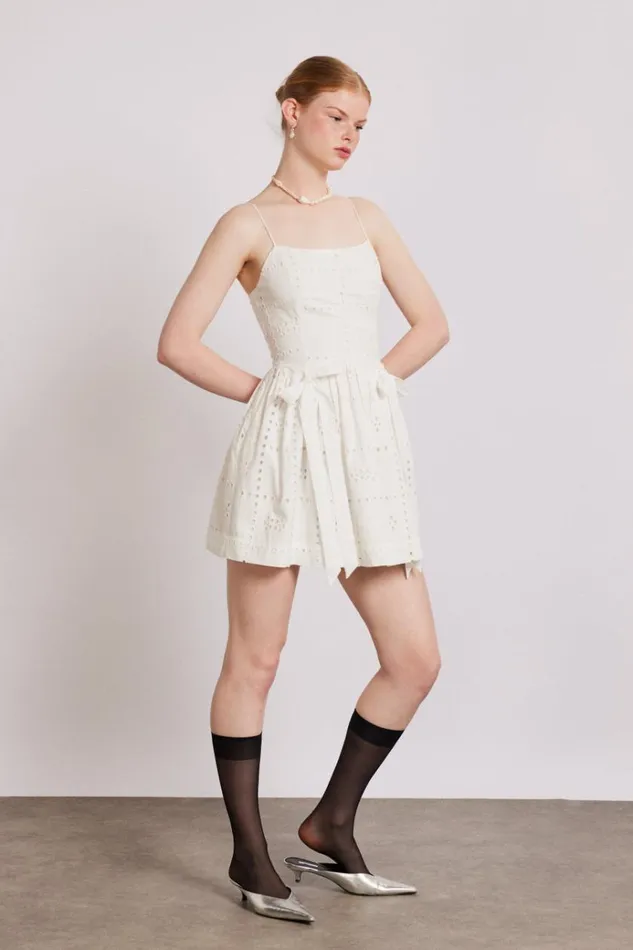 Women Dresses Damson Madder Penelope Mini 8211 White Broderie