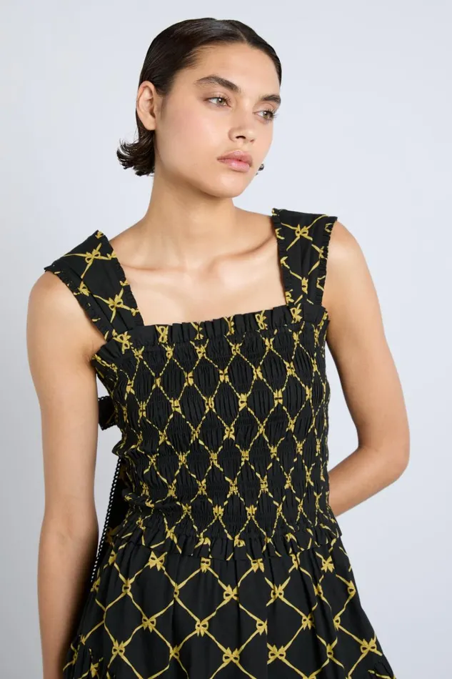 Women Dresses Damson Madder Tish Midi Dress 8211 Black Bow Print