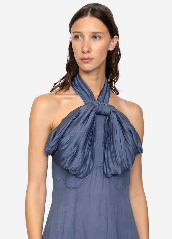 Women Dresses Sea New York Risa Halter Dress Blue