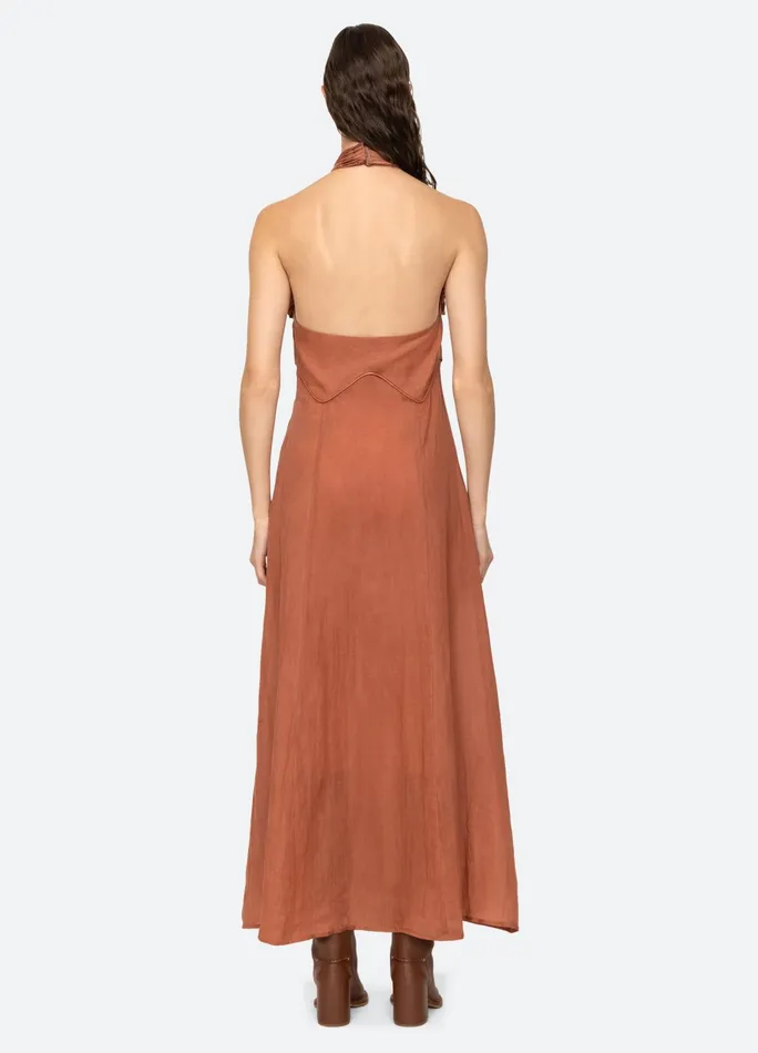 Women Dresses Sea New York Risa Halter Dress Blue