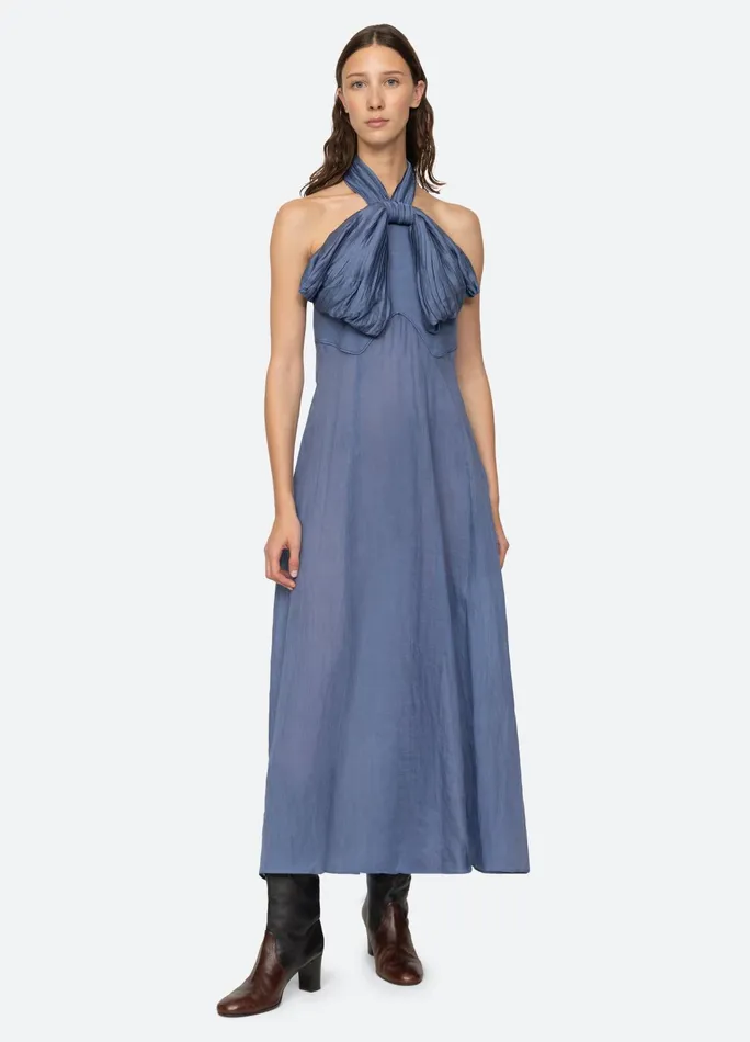 Women Dresses Sea New York Risa Halter Dress Blue