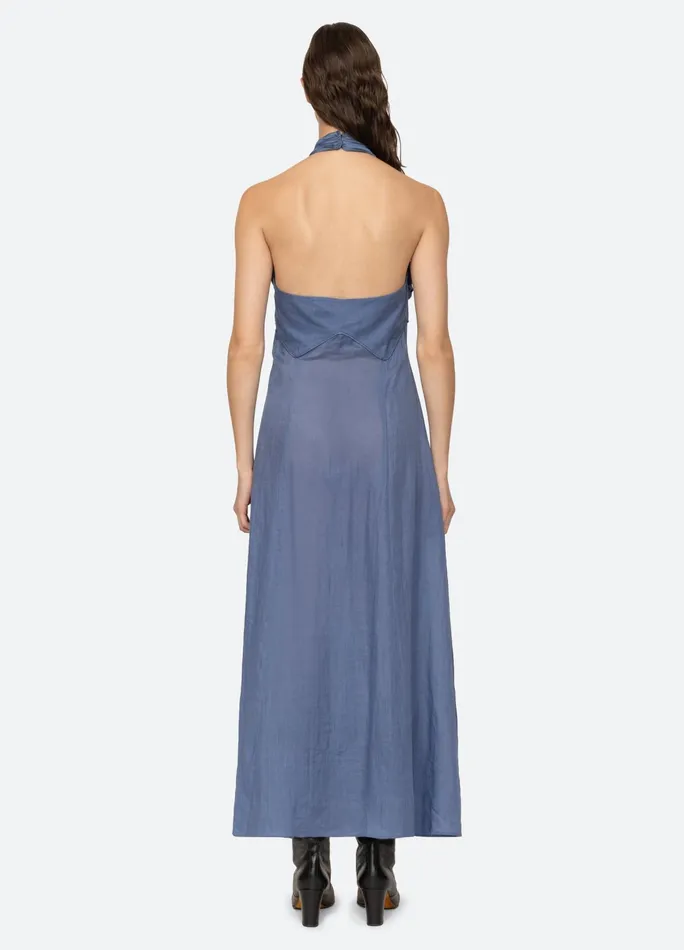 Women Dresses Sea New York Risa Halter Dress Blue