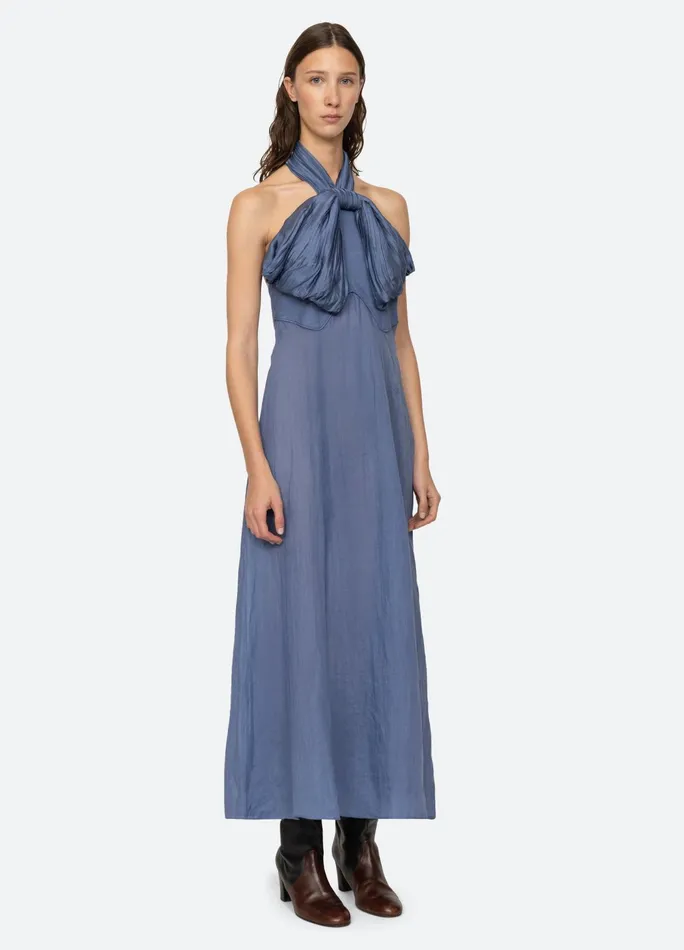 Women Dresses Sea New York Risa Halter Dress Blue