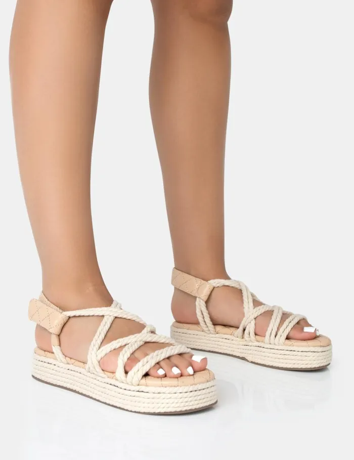Women Duffy Wide Fit Ecru Rope Flat Dad Sandals Neutral Public Desire Wide Fit Flats Women Duffy Wide Fit Ecru Rope Flat Dad Sandals Neutral Public Desire Wide Fit Flats