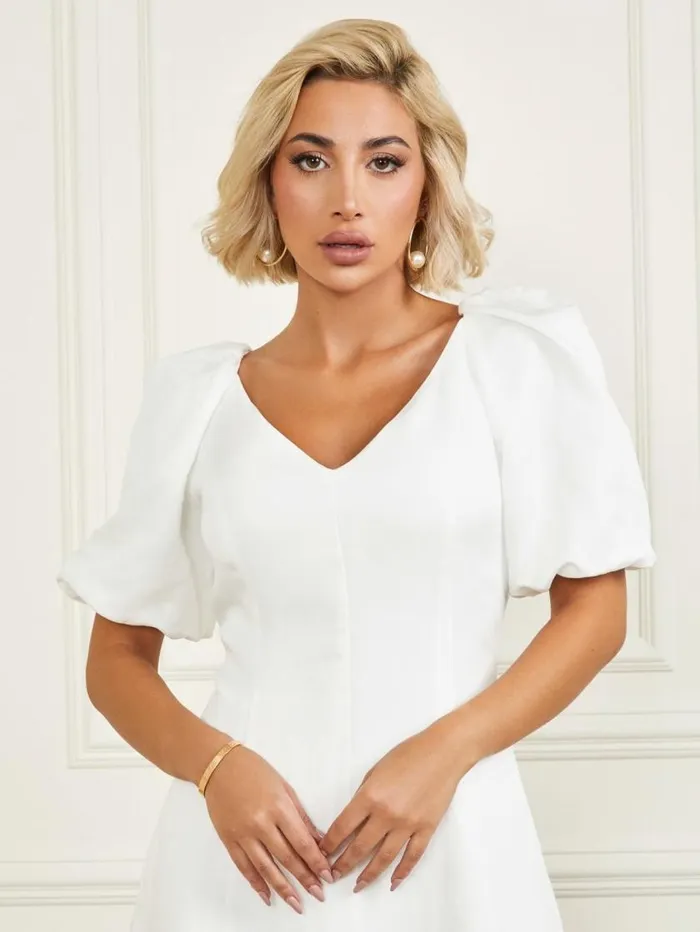 Women Eco Calla Dress Pale Pearl Marciano Dresses Women Eco Calla Dress Pale Pearl Marciano Dresses