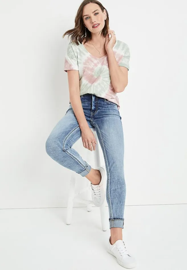 Women Edgely High Rise Light Cuffed Super Skinny Jean Maurices Jeans