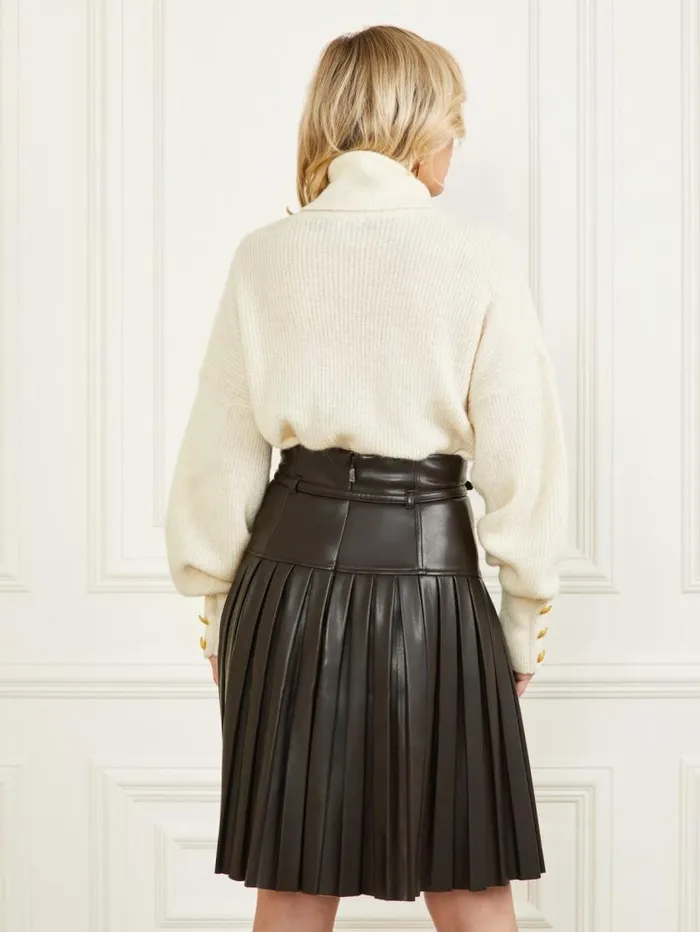 Women Elodie High Neck WoolBlend Sweater Sandy Shore Marciano Tops And Sweaters Women Elodie High Neck WoolBlend Sweater Sandy Shore Marciano Tops And Sweaters