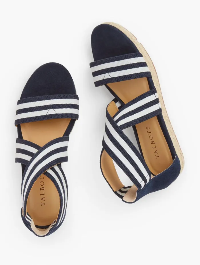 Women Espadrilles Talbots Illyssa Espadrille Flats Navywhite