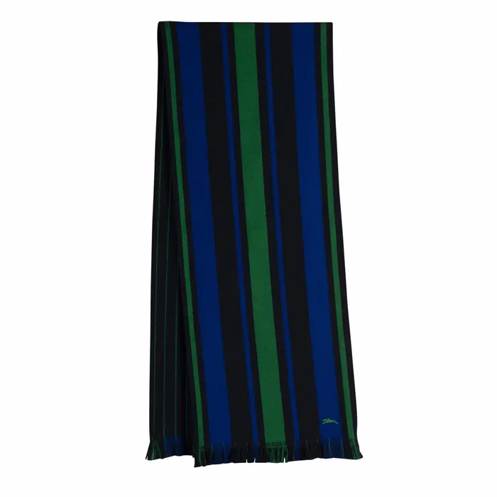 Women Essential University Scarf Navy Longchamp Stoles