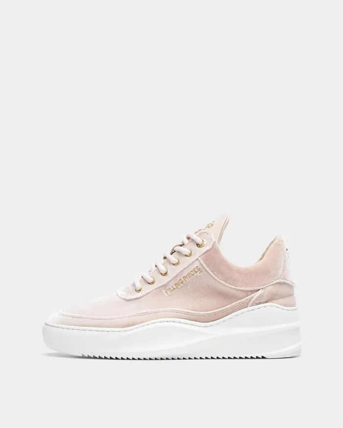 Women Filling Pieces Sneakers Low Eva Sky Velvet Beige