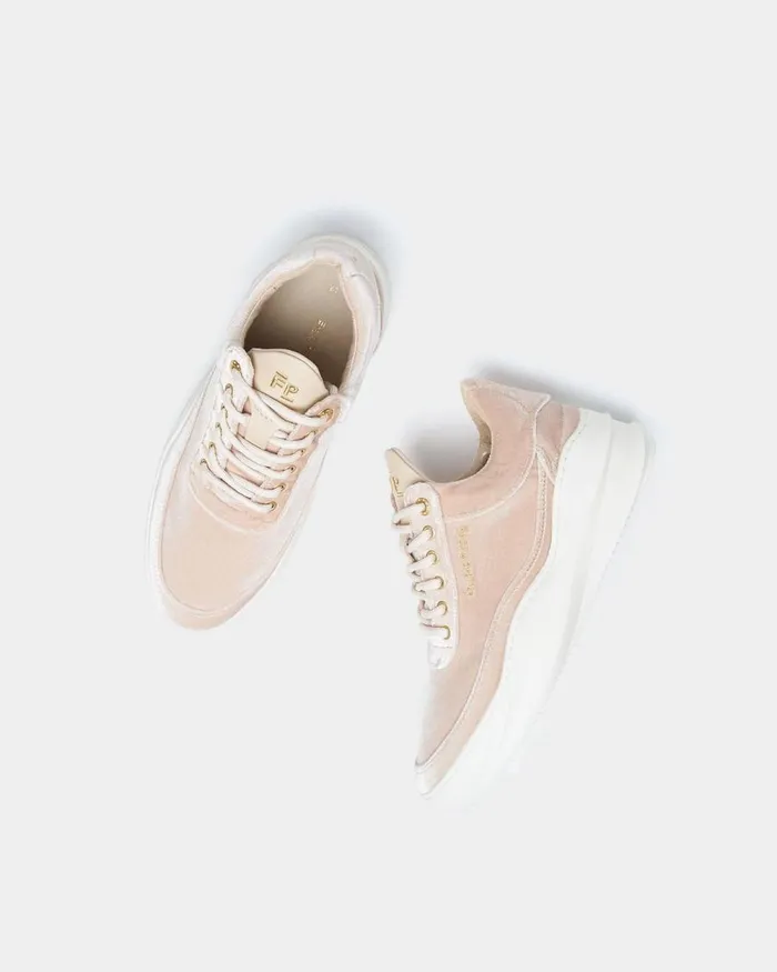 Women Filling Pieces Sneakers Low Eva Sky Velvet Beige