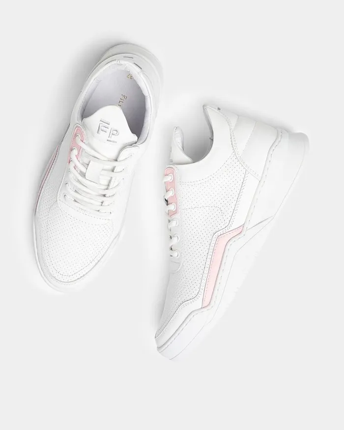 Women Filling Pieces Sneakers Low Top Ghost Rubberized White