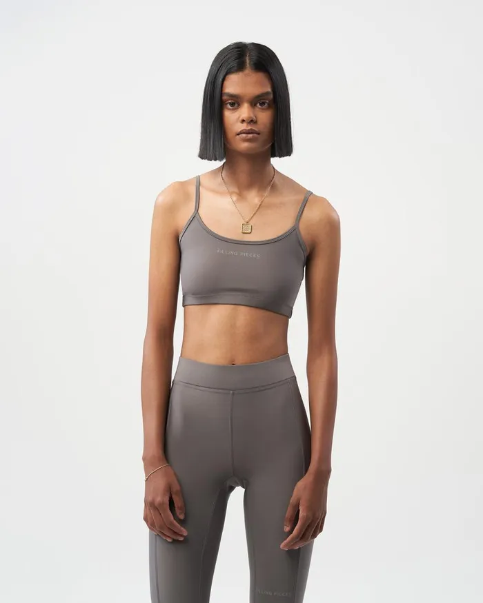 Women Filling Pieces TShirts and Shirts Female Sports Bra Charcoal Gray Grey