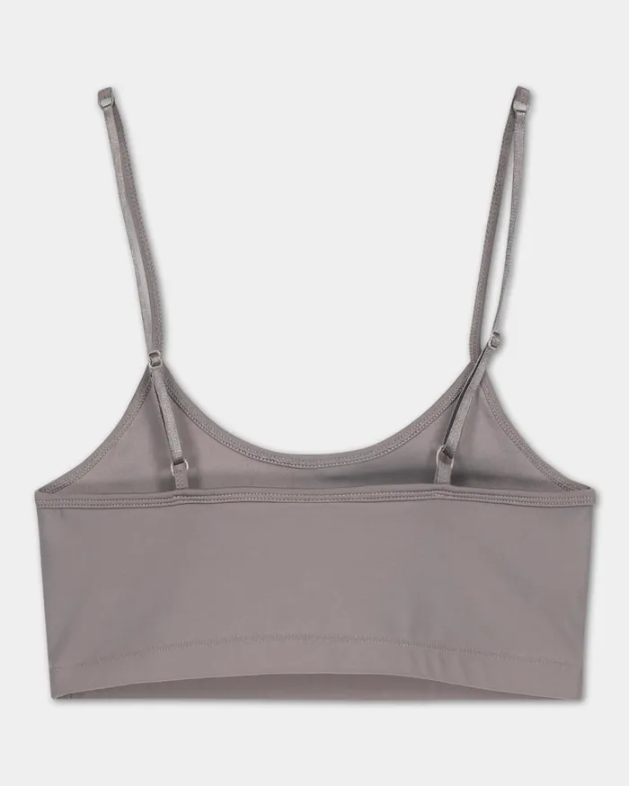 Women Filling Pieces TShirts and Shirts Female Sports Bra Charcoal Gray Grey