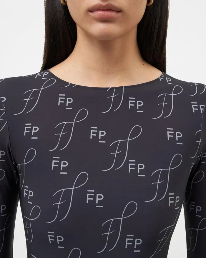 Women Filling Pieces TShirts and Shirts Studio Body Suit Monogram Black