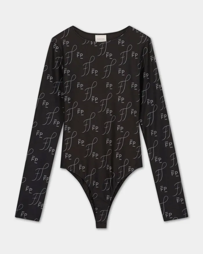Women Filling Pieces TShirts and Shirts Studio Body Suit Monogram Black