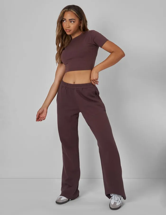 Women Fitted Tshirt Brown Brown Public Desire Tops