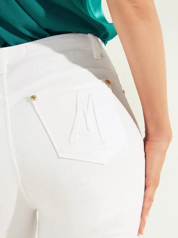 Women Flare Denim Pant White Multi Marciano Bottoms Women Flare Denim Pant White Multi Marciano Bottoms