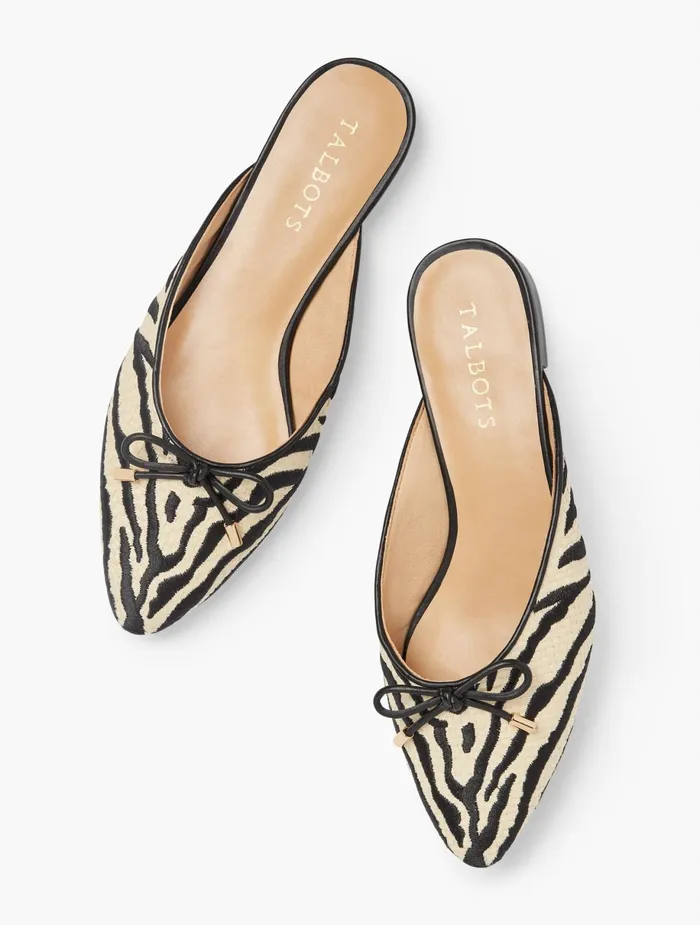 Women Flats Talbots Edison Mules Naturalblack
