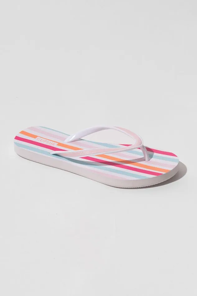 Women Flip Flops Cupshe Amaretto Toe Post Flip Flops Multicolor
