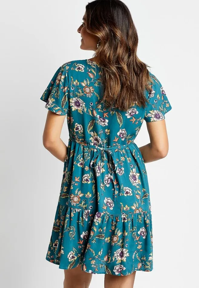 Women Floral Button Front Babydoll Dress Maurices Dresses and Jumpsuits
