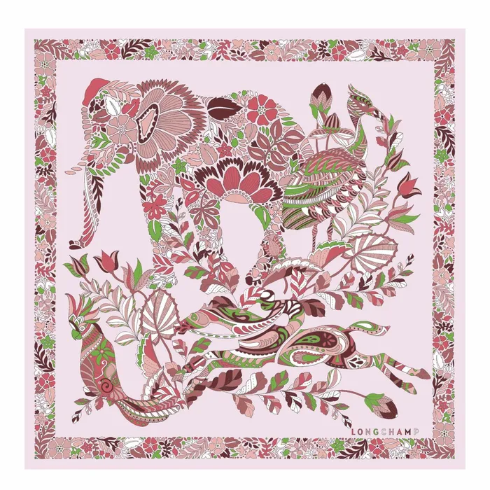 Women Fort Longchamp Silk Scarf 50 Nude Longchamp Silk Scarves