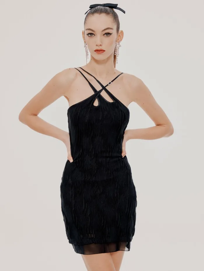 Women Franca Black Evening Dress Nana Jacqueline LBD