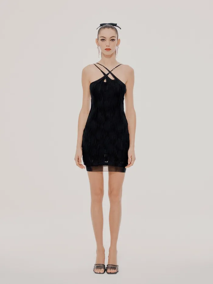 Women Franca Black Evening Dress Nana Jacqueline LBD