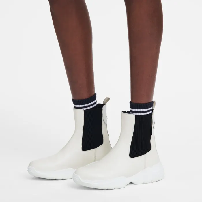Women Freeminder Low Boots Ecru Longchamp Boots and Booties