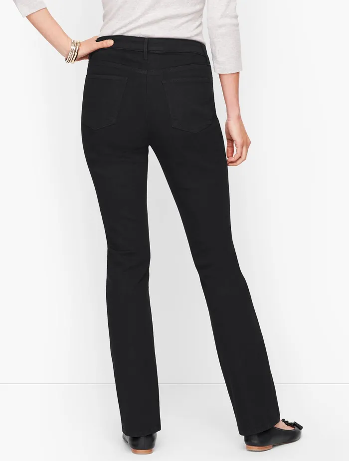 Women Full Length Talbots HighWaist Barely Boot Jeans Black