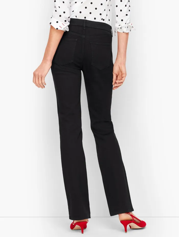 Women Full Length Talbots HighWaist Barely Boot Jeans Black