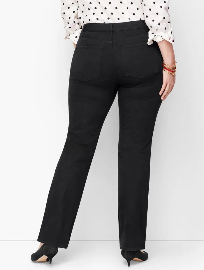 Women Full Length Talbots HighWaist Barely Boot Jeans Black