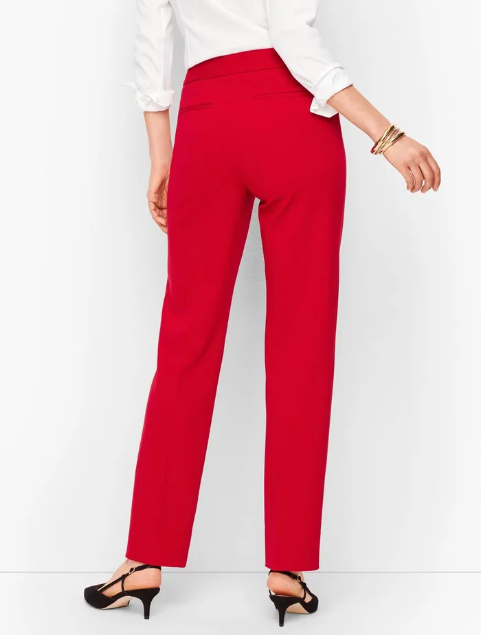 Women Full Length Talbots Italian Luxe Knit StraightLeg Pants Black