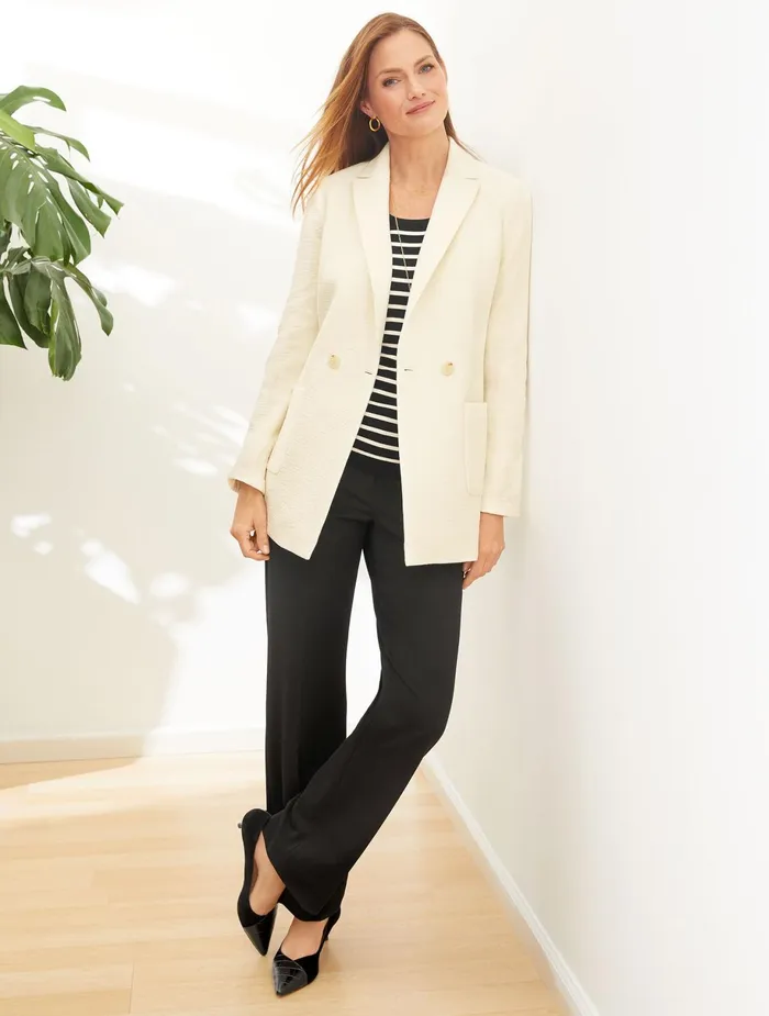 Women Full Length Talbots Refined BiStretch Barely Boot Pants Black