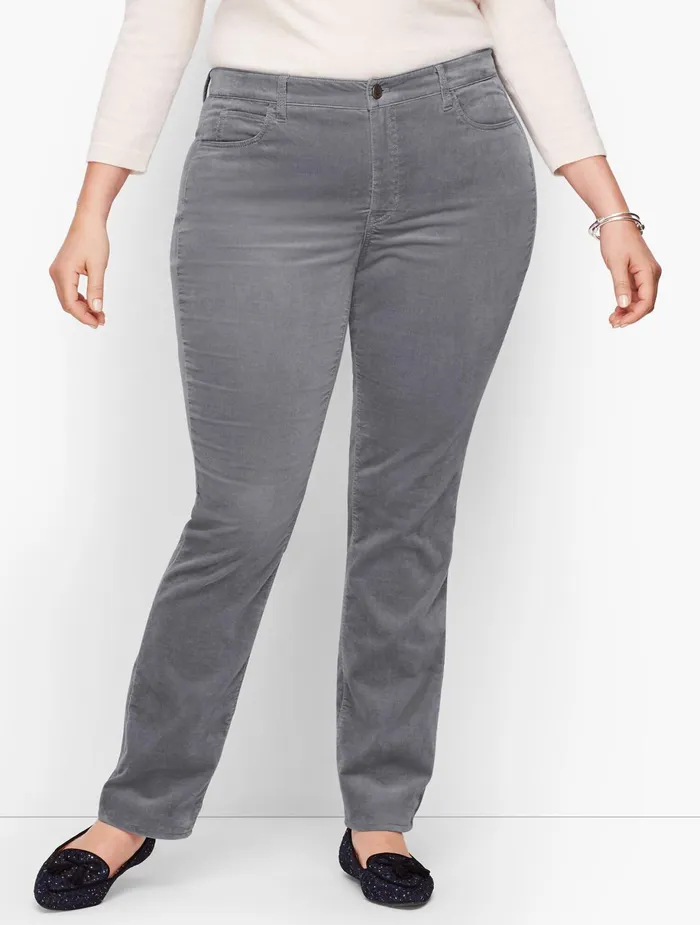 Women Full Length Talbots Velveteen Straight Leg Pants