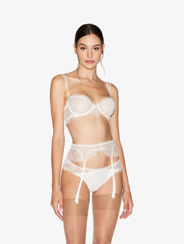 Women Garter Belts La Perla Lace Suspender Belt In Natural