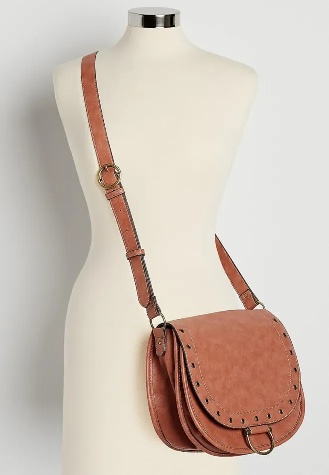 Women Grommet Crossbody Saddle Bag Maurices Bags