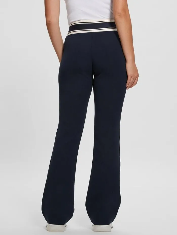 Women GUESS Activewear Eco Ann Scuba Long Pants Daring Ocean
