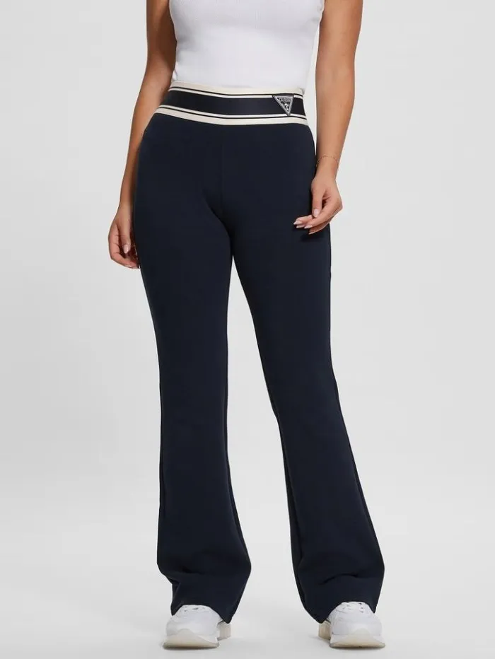 Women GUESS Activewear Eco Ann Scuba Long Pants Daring Ocean