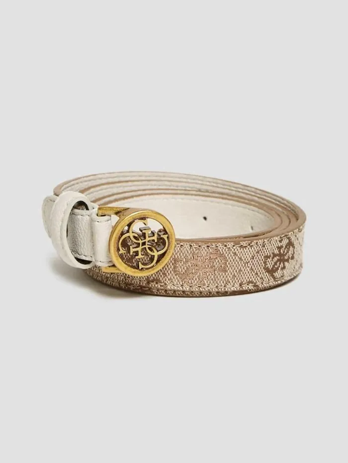 Women GUESS Belts Aviana Skinny Belt Light Sandblast