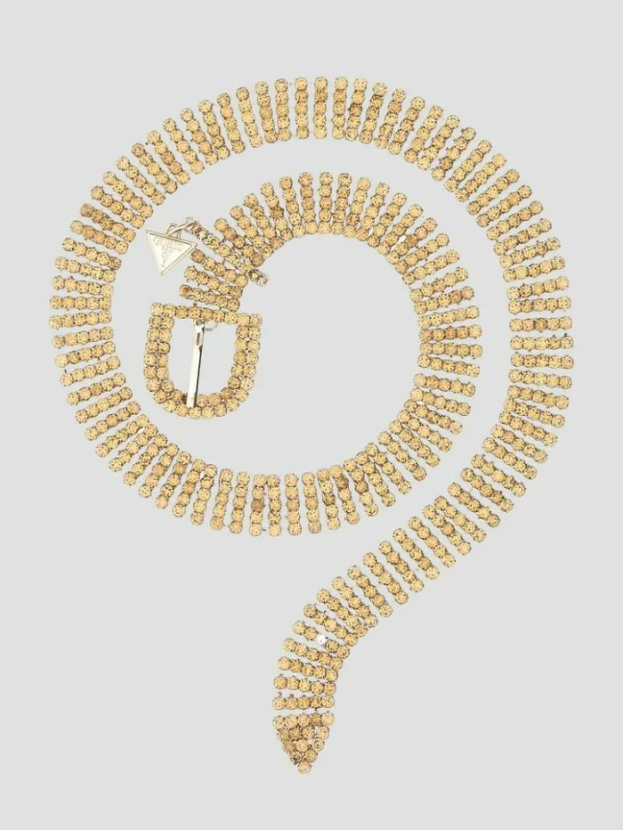 Women GUESS Belts Gold Strass Belt Gold