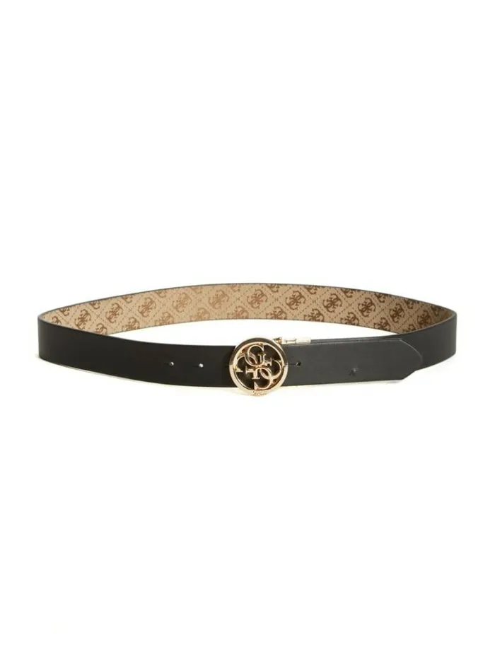 Women GUESS Belts Reversible Jacquard Quattro G Belt Lattebrown
