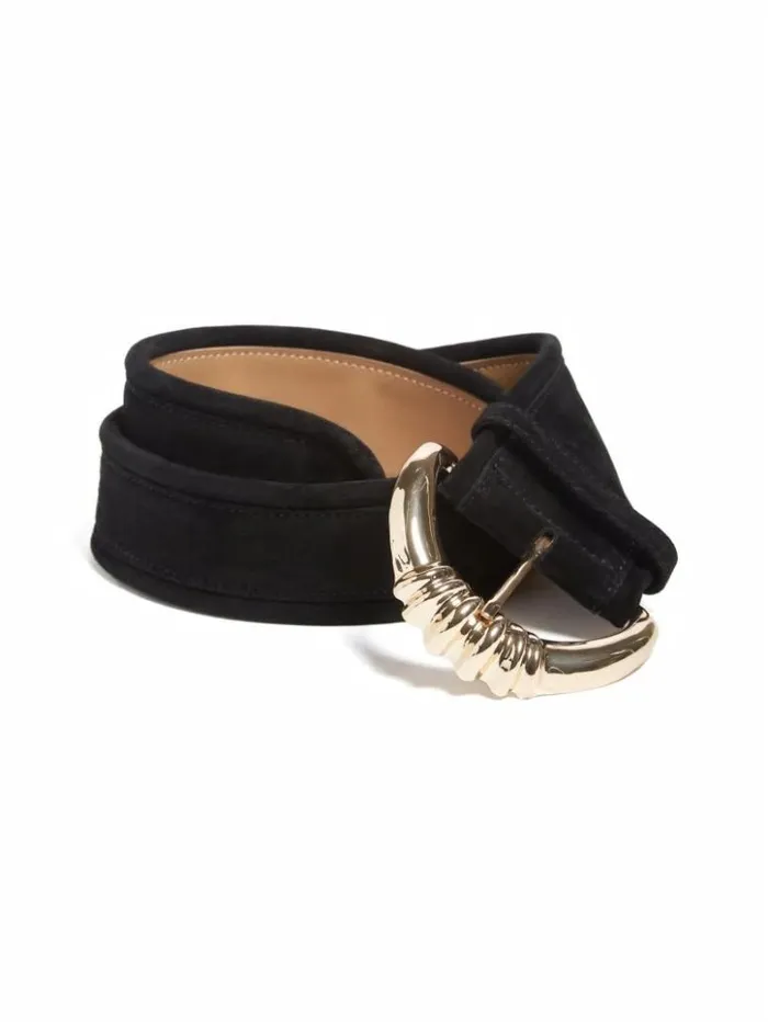 Women GUESS Belts Suede Waist Belt Black