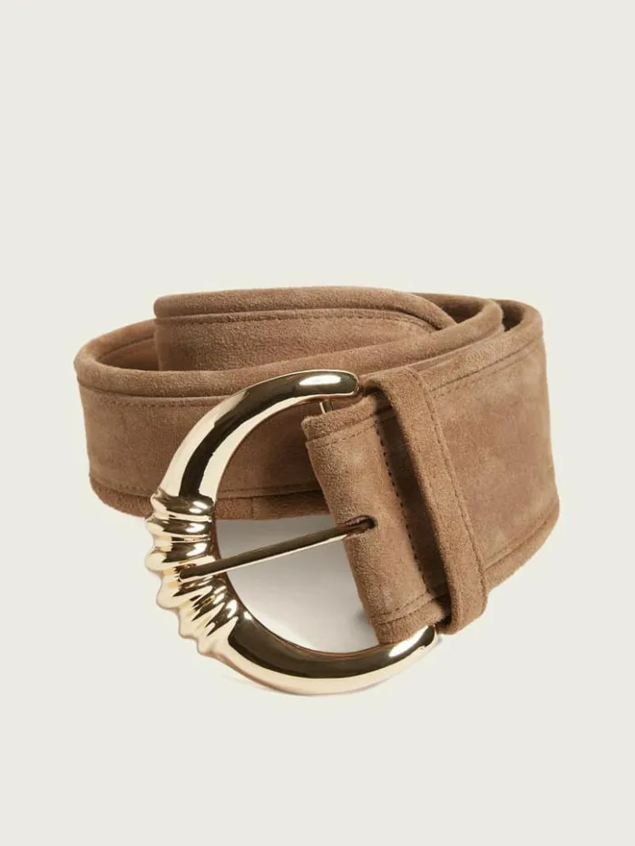 Women GUESS Belts Suede Waist Belt Macchiato Multi